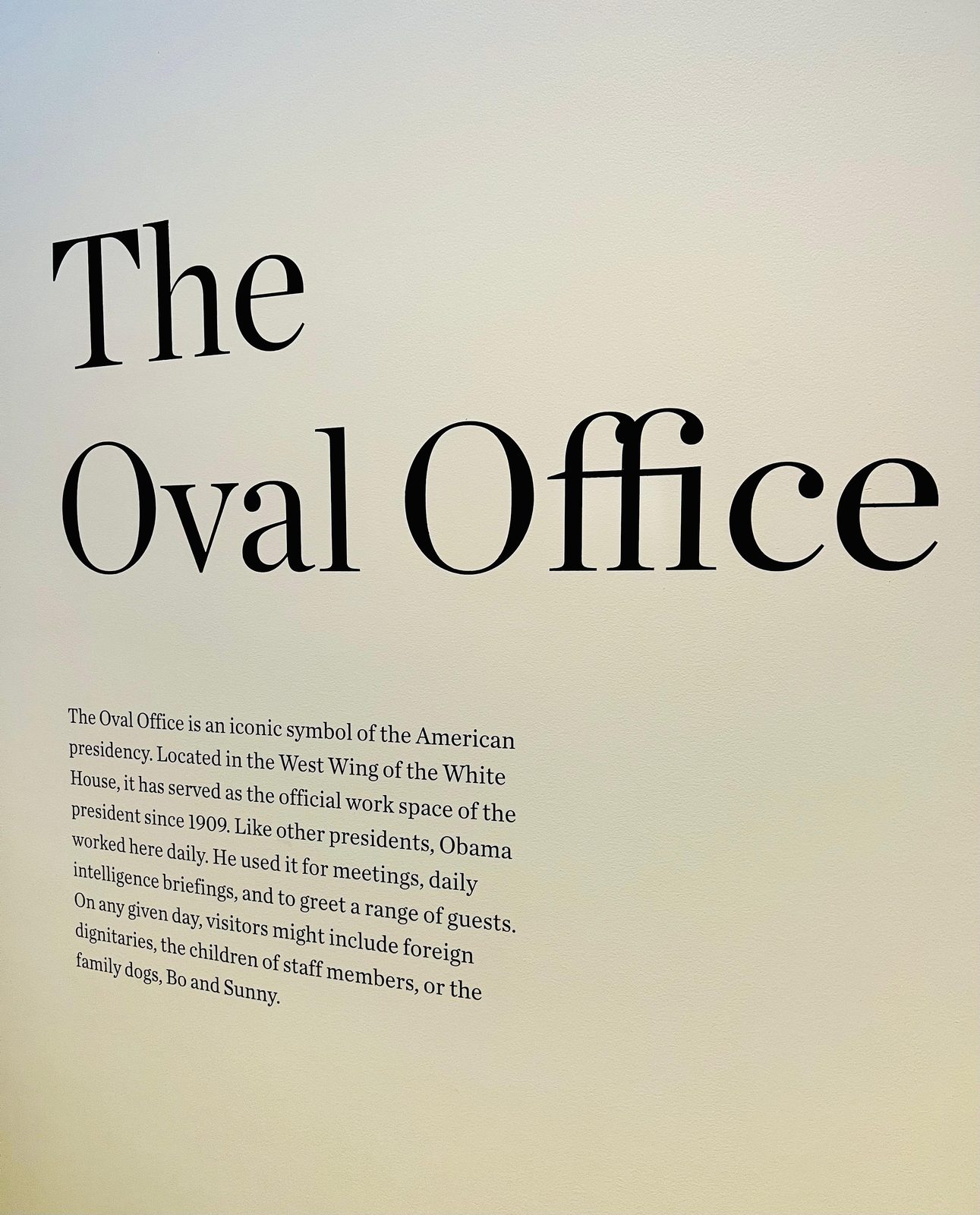 The Oval Office exhibit at the Obama Presidential Center